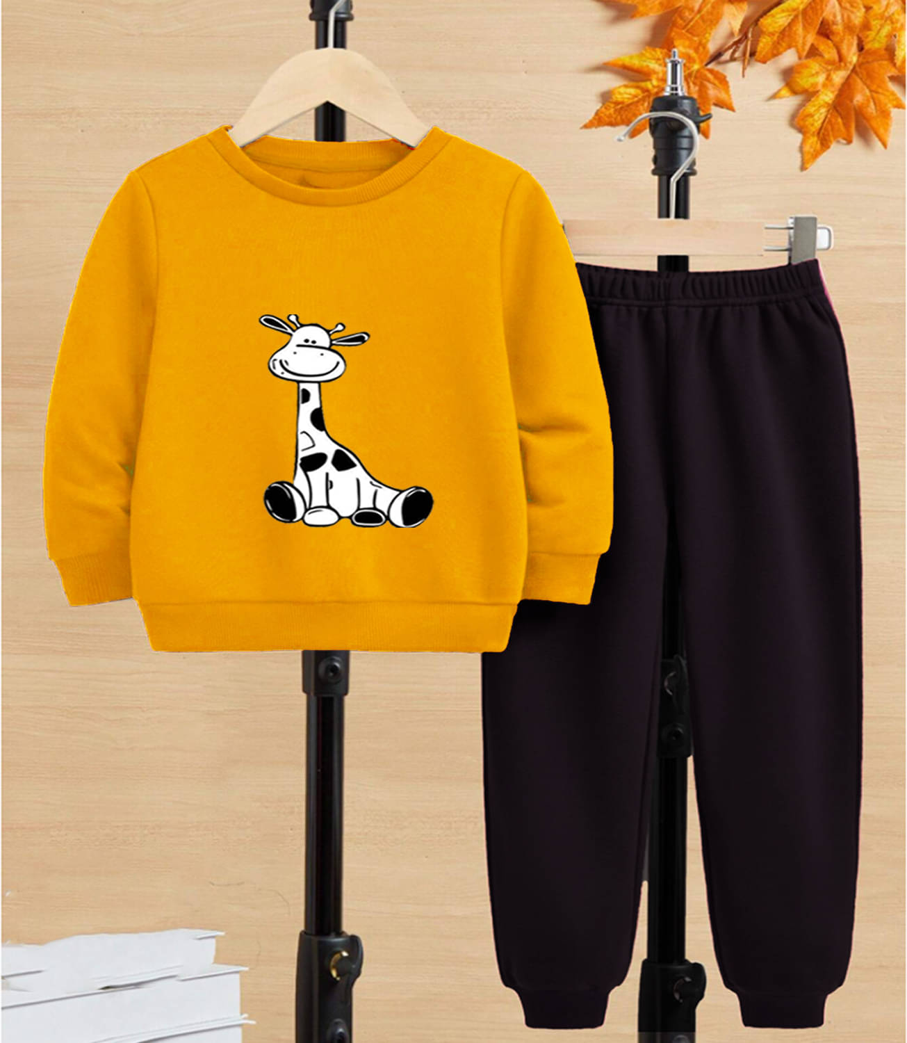     			GOFOKO Pack of 1 Boys Cotton T-Shirt & Pants Set ( Mustard )