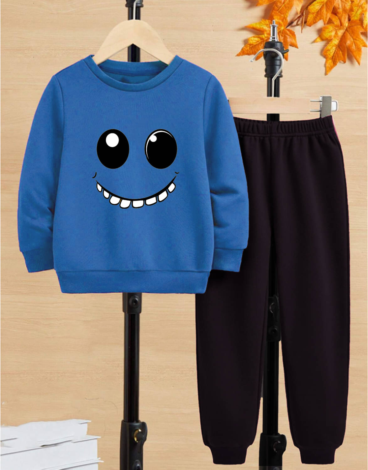    			GOFOKO Pack of 1 Boys Cotton T-Shirt & Pants Set ( Blue )
