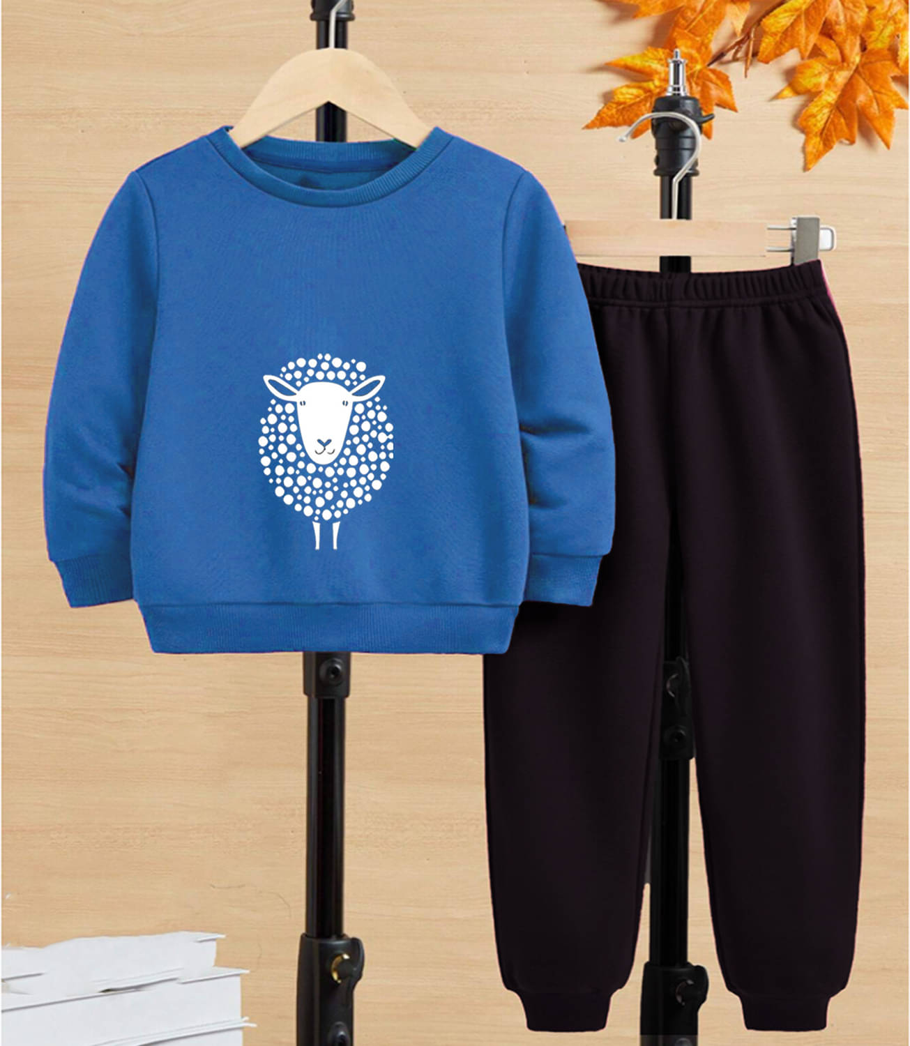     			GOFOKO Pack of 1 Boys Cotton T-Shirt & Pants Set ( Blue )