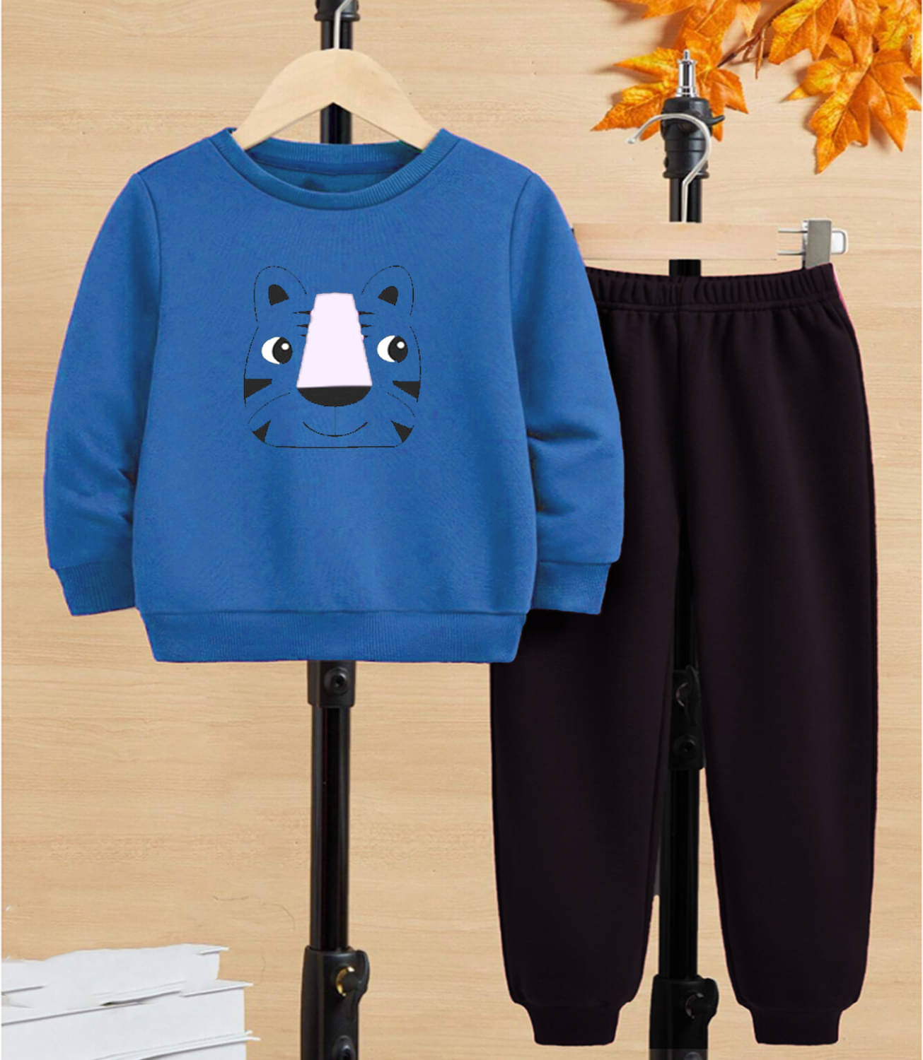     			GOFOKO Pack of 1 Boys Cotton T-Shirt & Pants Set ( Blue )