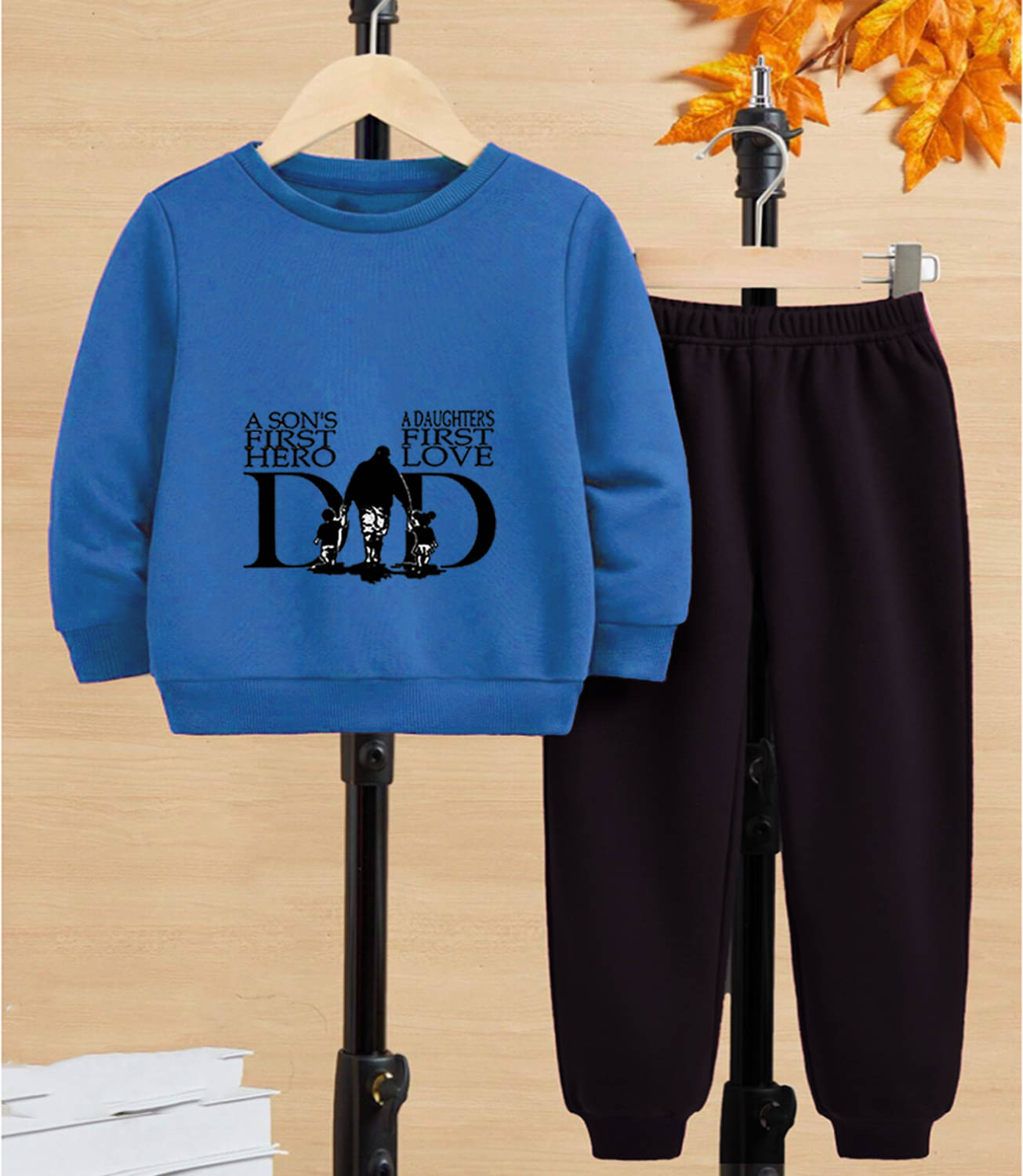     			GOFOKO Pack of 1 Boys Cotton T-Shirt & Pants Set ( Blue )