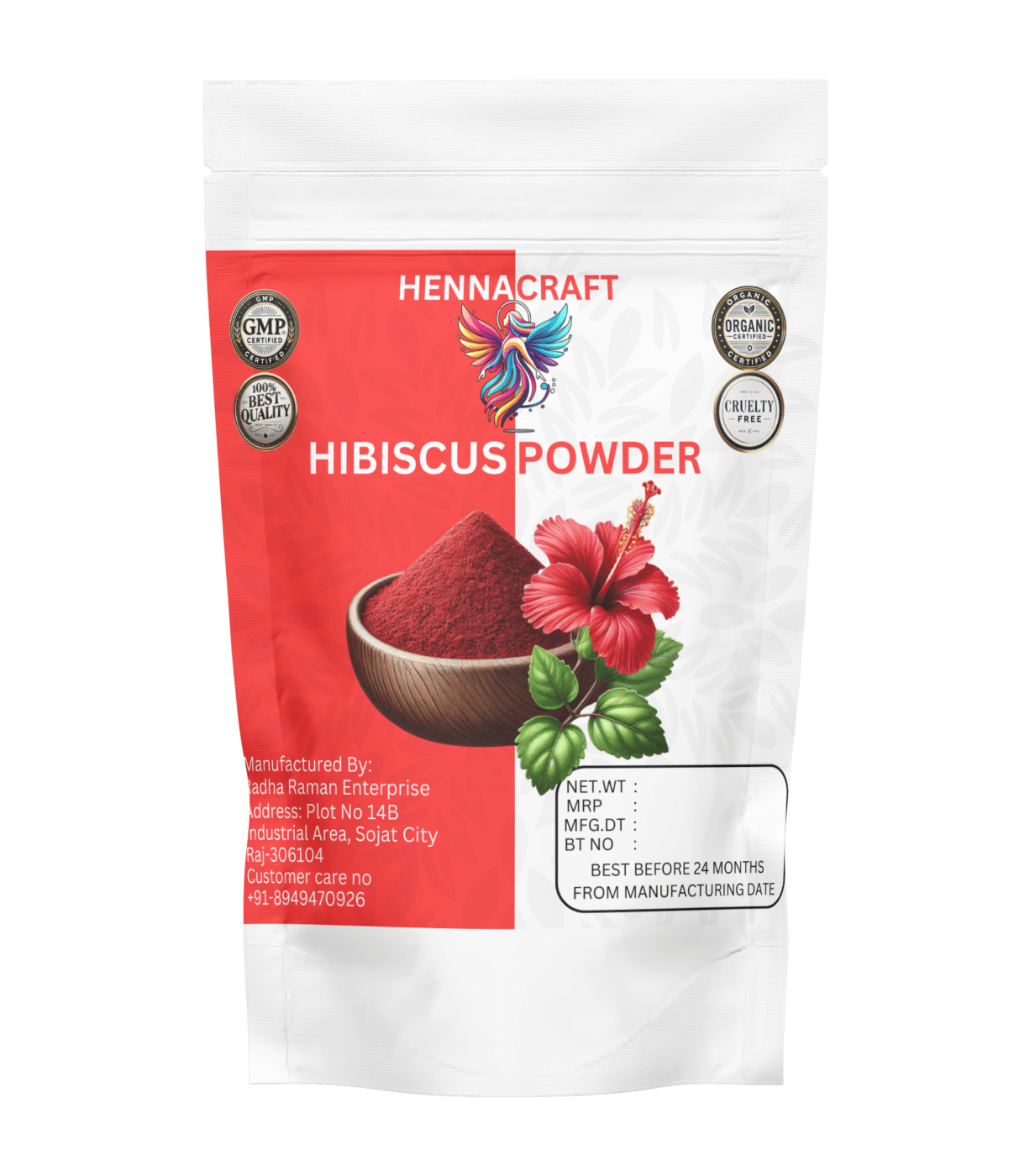 Henna craft Hibiscus Powder For hair & face Deep Conditioner 100 g Henna craft Hibiscus Powder For hair & face Deep Conditioner 100 g