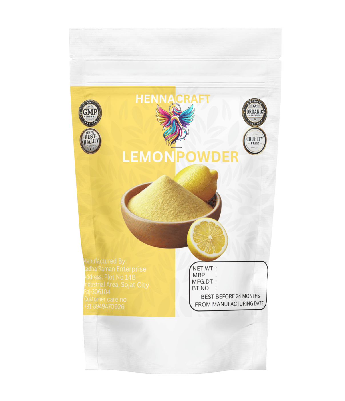 Henna craft Lemon Powder hair and face Deep Conditioner 100 g     			Henna craft Lemon Powder hair and face Deep Conditioner 100 g