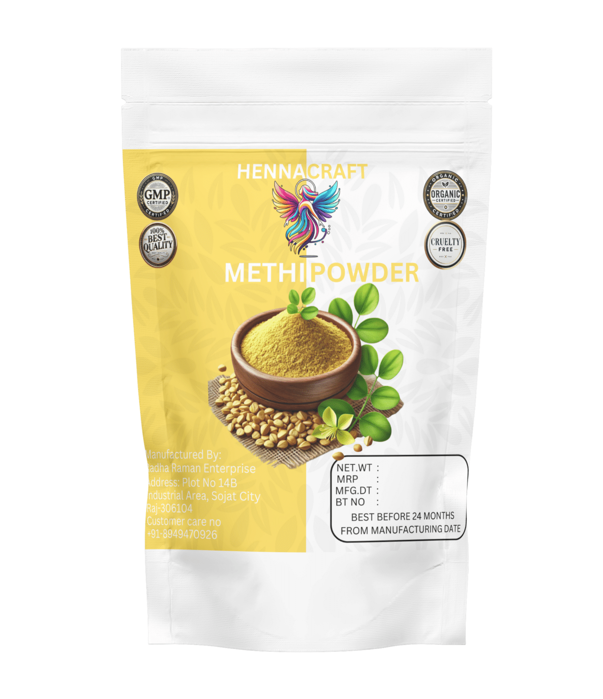 Henna craft Methi Powder For hair and face Deep Conditioner 100 g Henna craft Methi Powder For hair and face Deep Conditioner 100 g