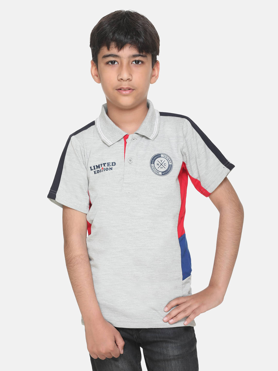     			Kepa Pack of 1 Boys Cotton Blend T-Shirt ( Grey )