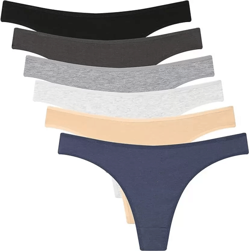     			Louis Craft Pack of 6 Cotton Lycra Thongs For Women ( Multicolor1 )
