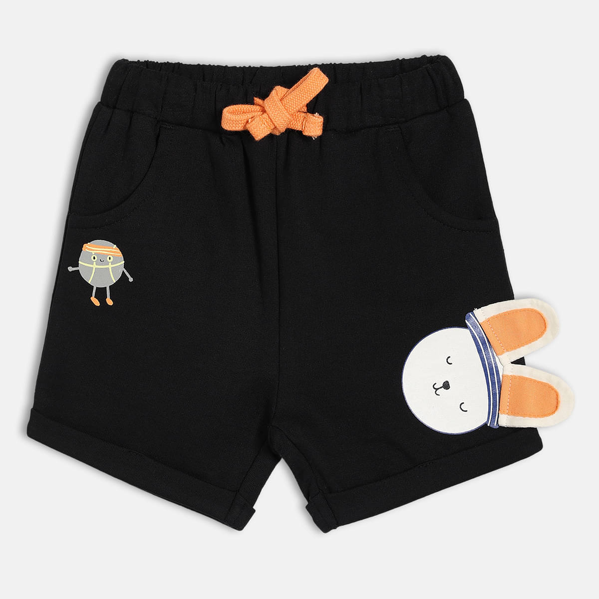     			MINI KLUB Pack of 1 Cotton Shorts For Boys ( Black )