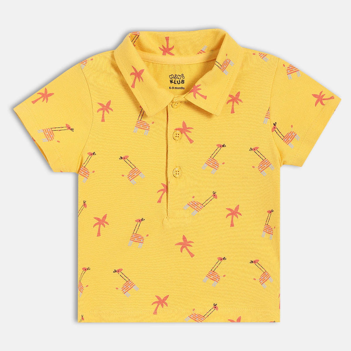     			MINI KLUB Pack of 2 Boys Cotton T-Shirt ( Yellow )