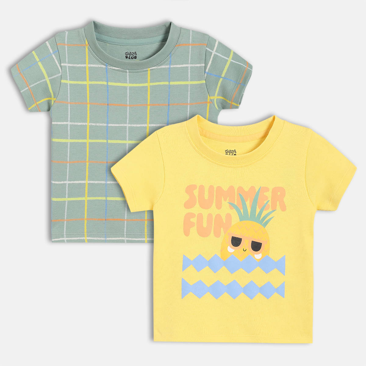     			MINI KLUB Pack of 3 Boys Cotton T-Shirt ( Multicolor )