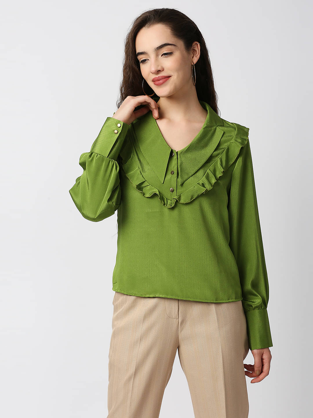     			Mantra Fashion Women's Polyester Regular Top ( Green )