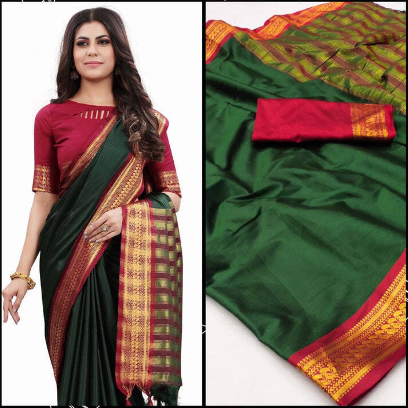 octa apparel Jacquard Embroidered Saree With Unstitched Blouse Piece ( Multicolor ) octa apparel Jacquard Embroidered Saree With Unstitched Blouse Piece ( Multicolor )