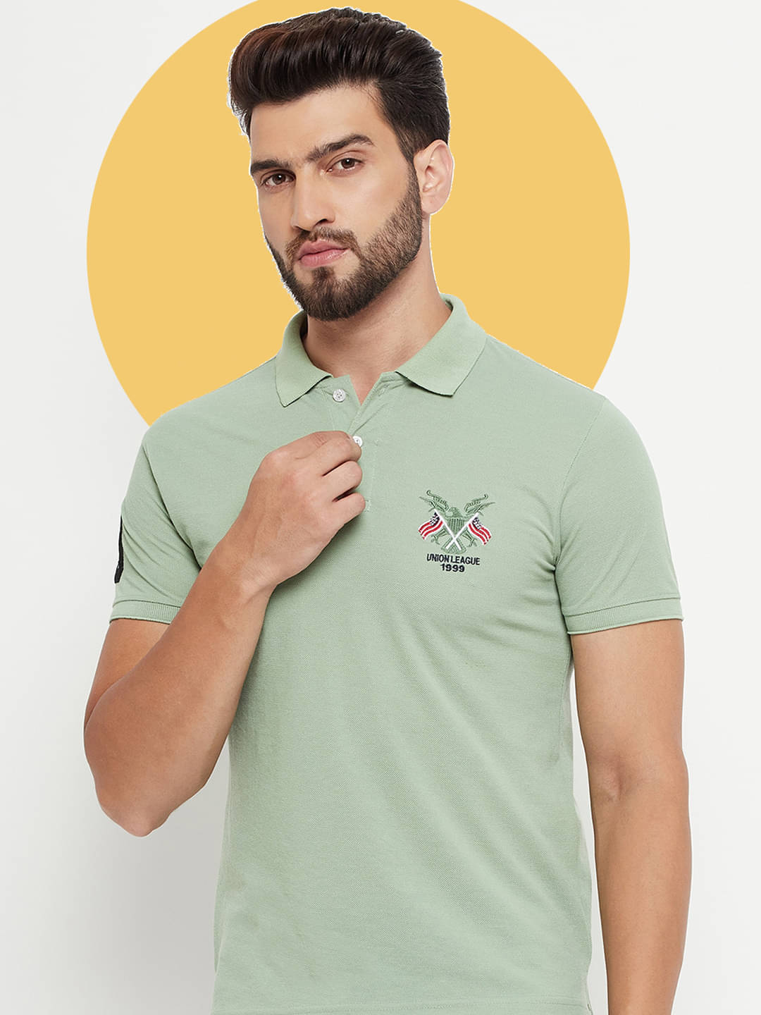 RELANE Pack of 1 Cotton Blend Regular Fit Solid Half Sleeves Men's Polo T Shirt ( Sea Green ) RELANE Pack of 1 Cotton Blend Regular Fit Solid Half Sleeves Men's Polo T Shirt ( Sea Green )