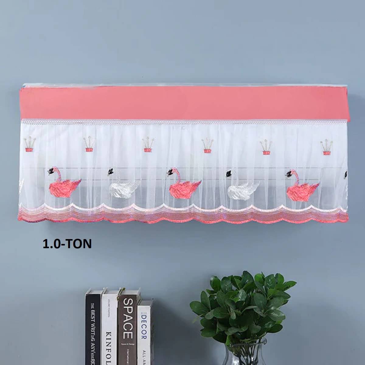 Sahaj Creation Single Poly-Cotton Pink AC Cover for 1 Ton Split AC Sahaj Creation Single Poly-Cotton Pink AC Cover for 1 Ton Split AC