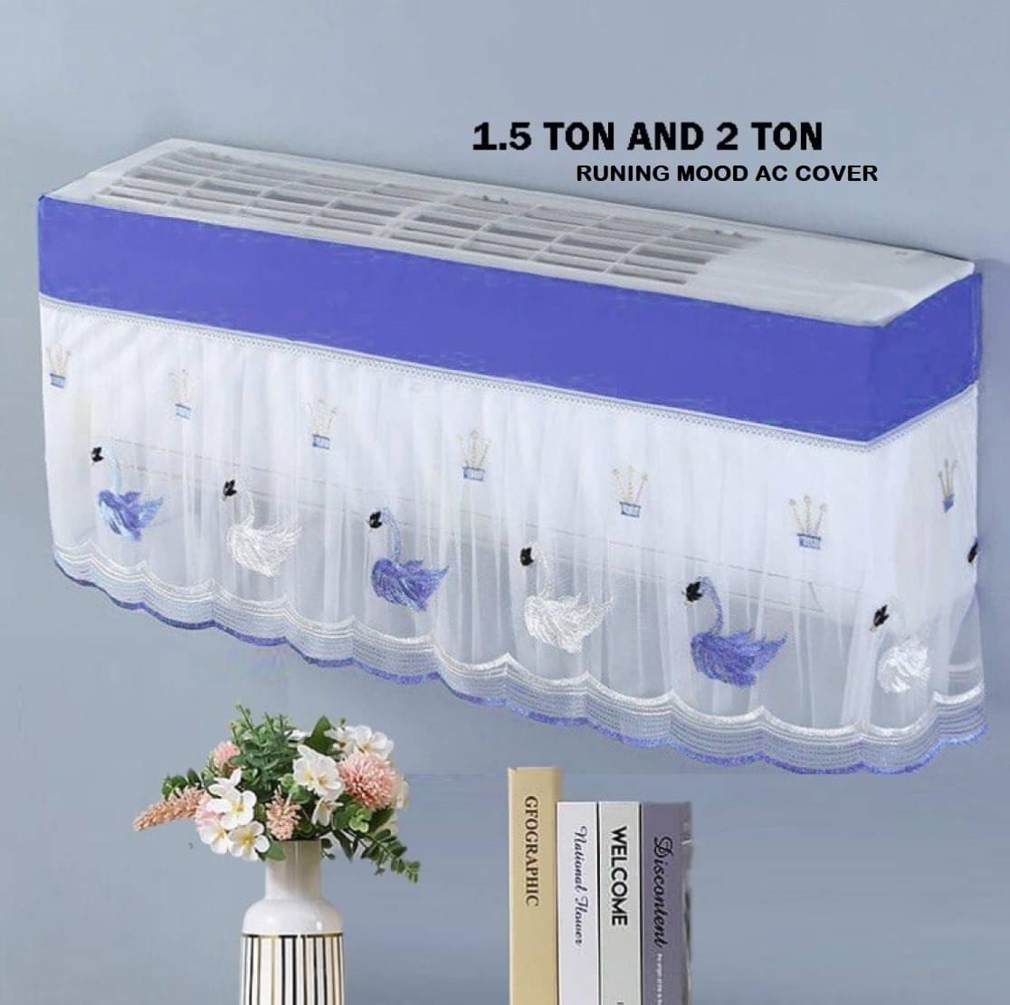 Sahaj Creation Single Poly-Cotton Blue AC Cover for 1.5 Ton Split AC Sahaj Creation Single Poly-Cotton Blue AC Cover for 1.5 Ton Split AC
