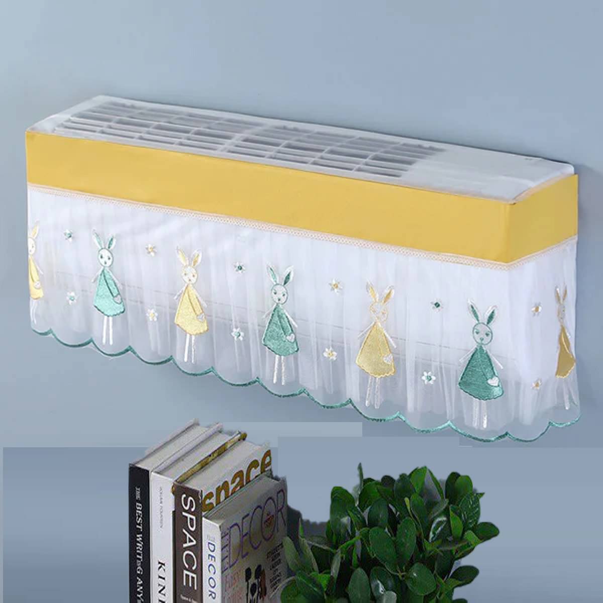 Sahaj Creation Single Poly-Cotton Yellow AC Cover for 1.5 Ton Split AC Sahaj Creation Single Poly-Cotton Yellow AC Cover for 1.5 Ton Split AC