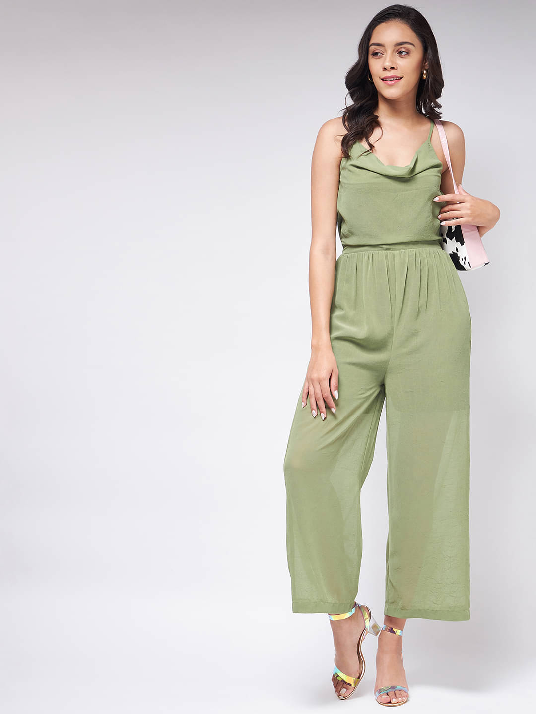     			Zima Leto Green Georgette Regular Fit Women's Jumpsuit ( Pack of 1 )