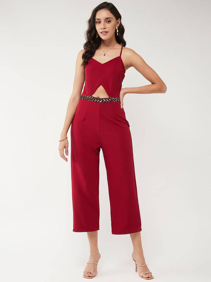     			Zima Leto Maroon Polyester Regular Fit Women's Jumpsuit ( Pack of 1 )
