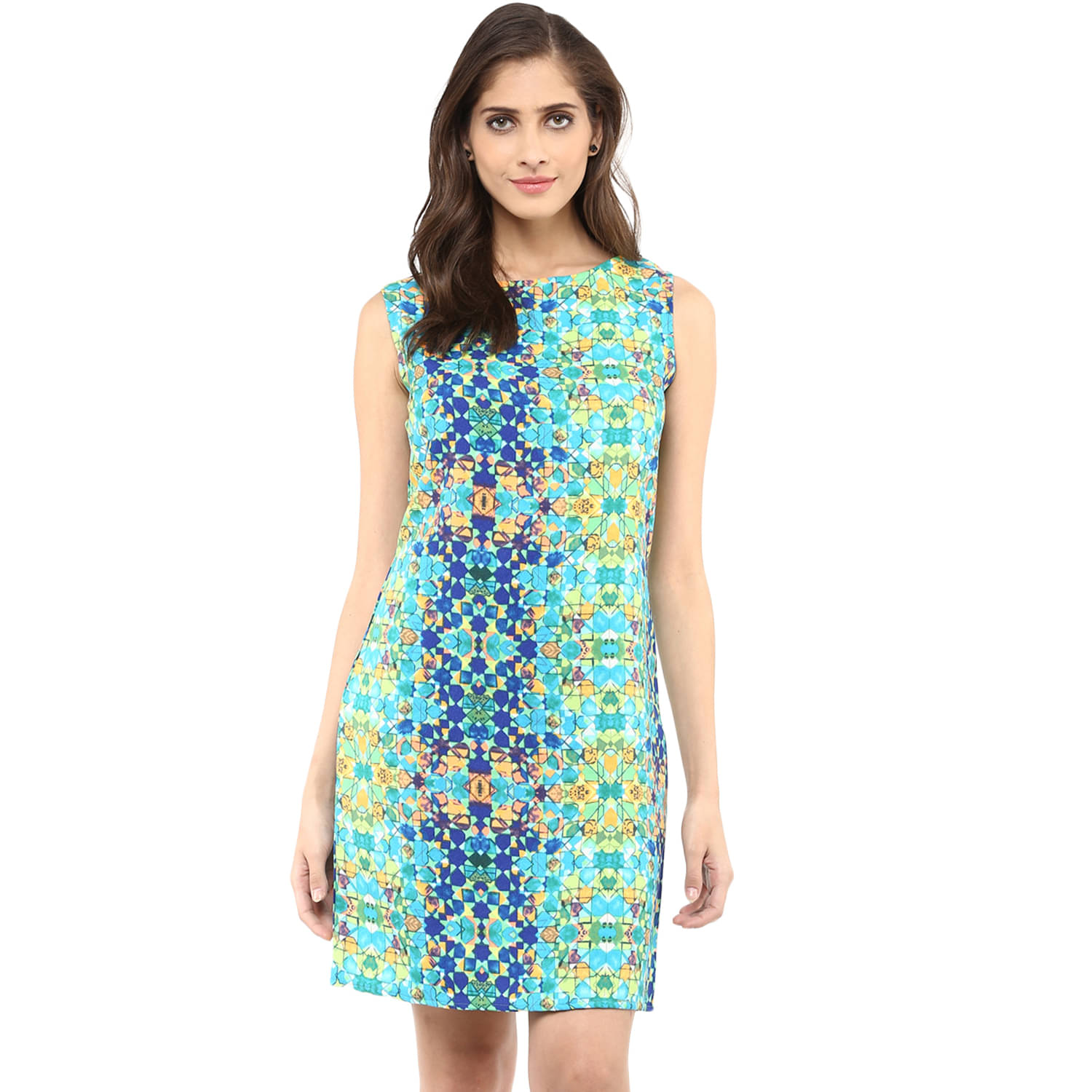     			Zima Leto Polyester Printed Mini Women's Fit & Flare Dress - Multicolor ( Pack of 1 )