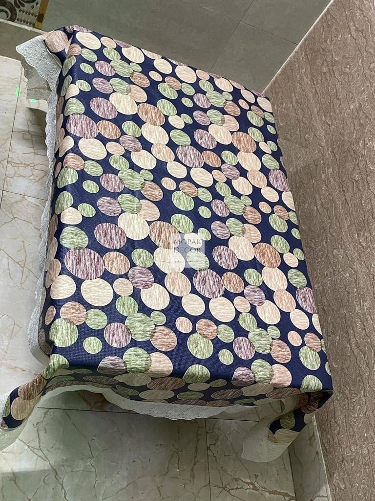mopak decor Printed Polyester 2 Seater Square Table Cover ( 152 x 102 ) cm Pack of 1 Blue mopak decor Printed Polyester 2 Seater Square Table Cover ( 152 x 102 ) cm Pack of 1 Blue