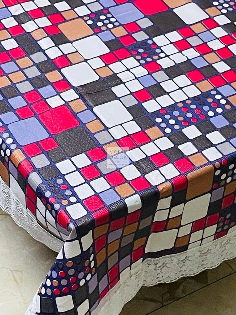 mopak decor Printed Polyester 4 Seater Square Table Cover ( 152 x 102 ) cm Pack of 1 Purple mopak decor Printed Polyester 4 Seater Square Table Cover ( 152 x 102 ) cm Pack of 1 Purple