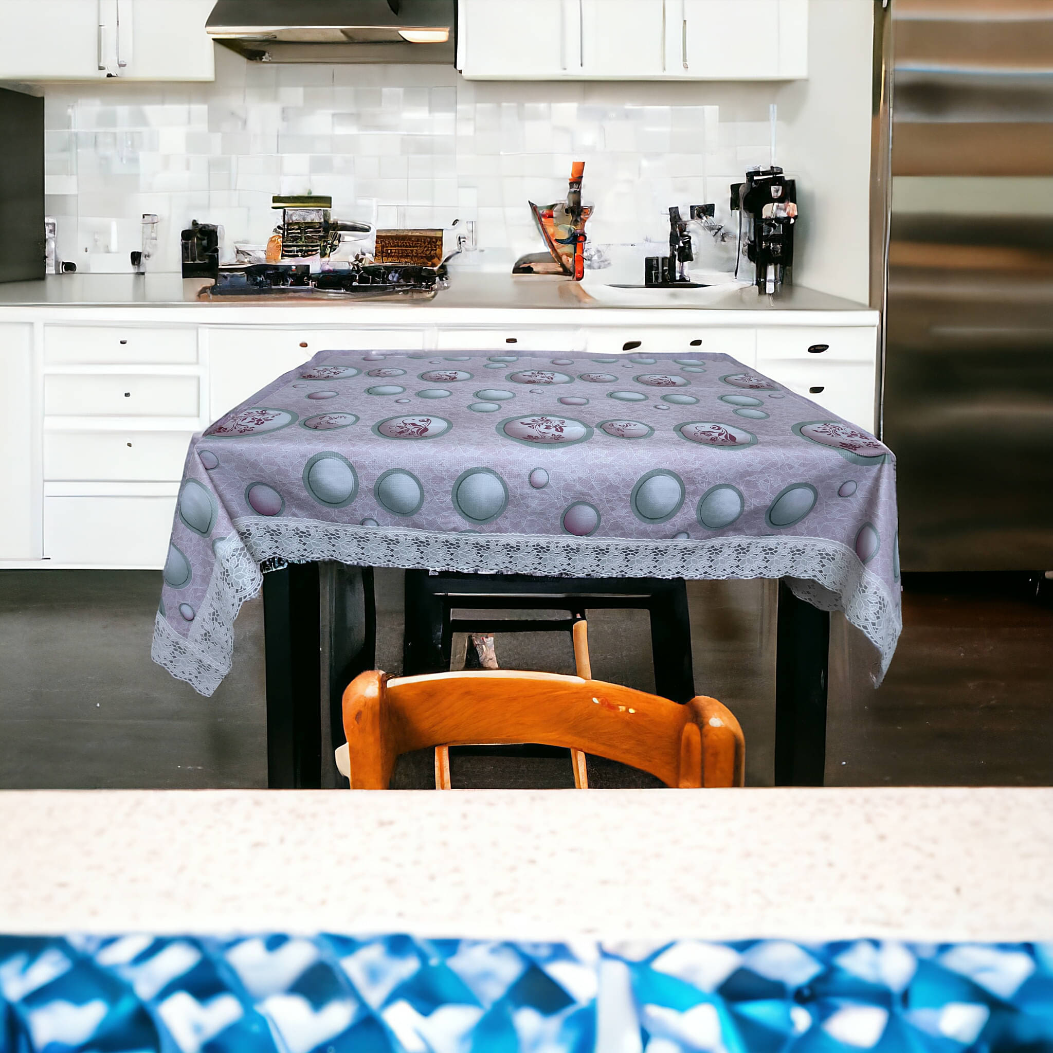 mopak decor Printed Polyester 6 Seater Rectangle Table Cover ( 229 x 152 ) cm Pack of 1 Pink     			mopak decor Printed Polyester 6 Seater Rectangle Table Cover ( 229 x 152 ) cm Pack of 1 Pink