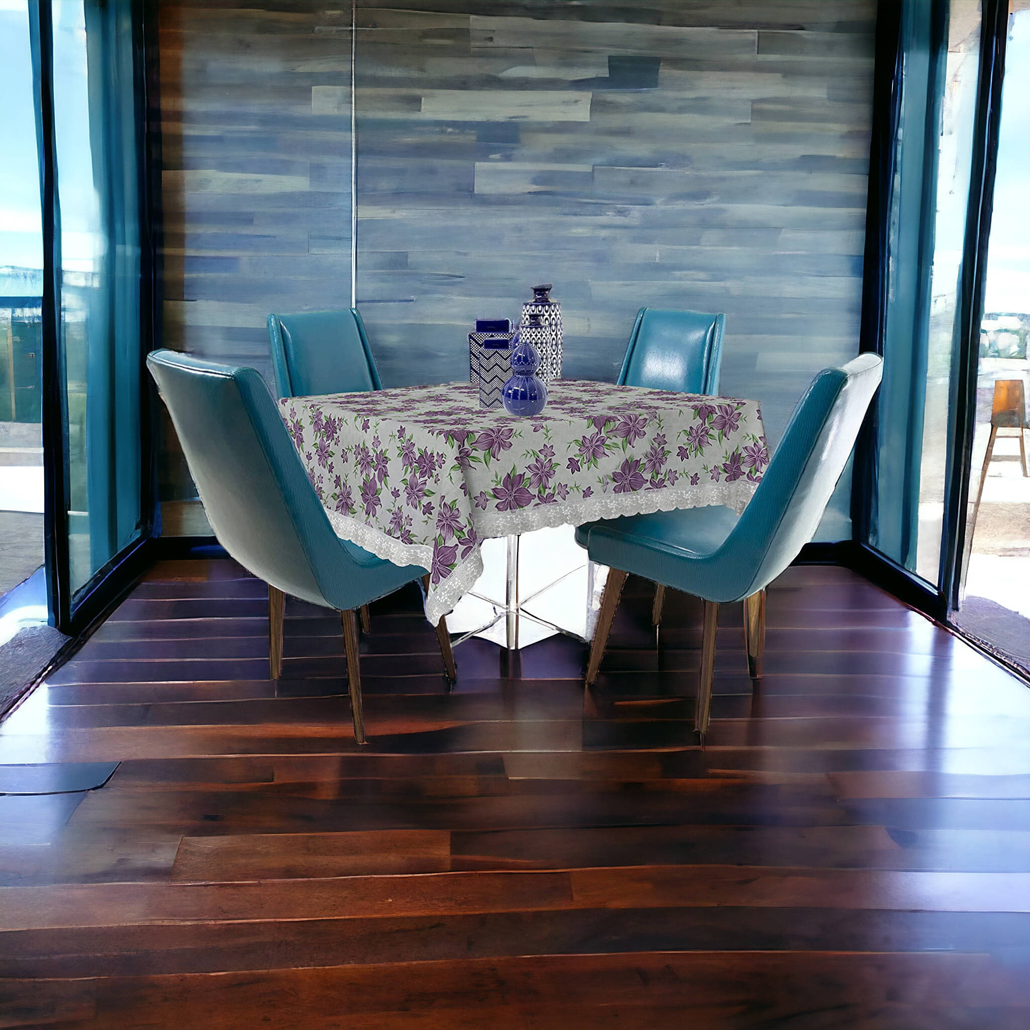 mopak decor Printed Polyester 6 Seater Rectangle Table Cover ( 229 x 152 ) cm Pack of 1 Maroon     			mopak decor Printed Polyester 6 Seater Rectangle Table Cover ( 229 x 152 ) cm Pack of 1 Maroon