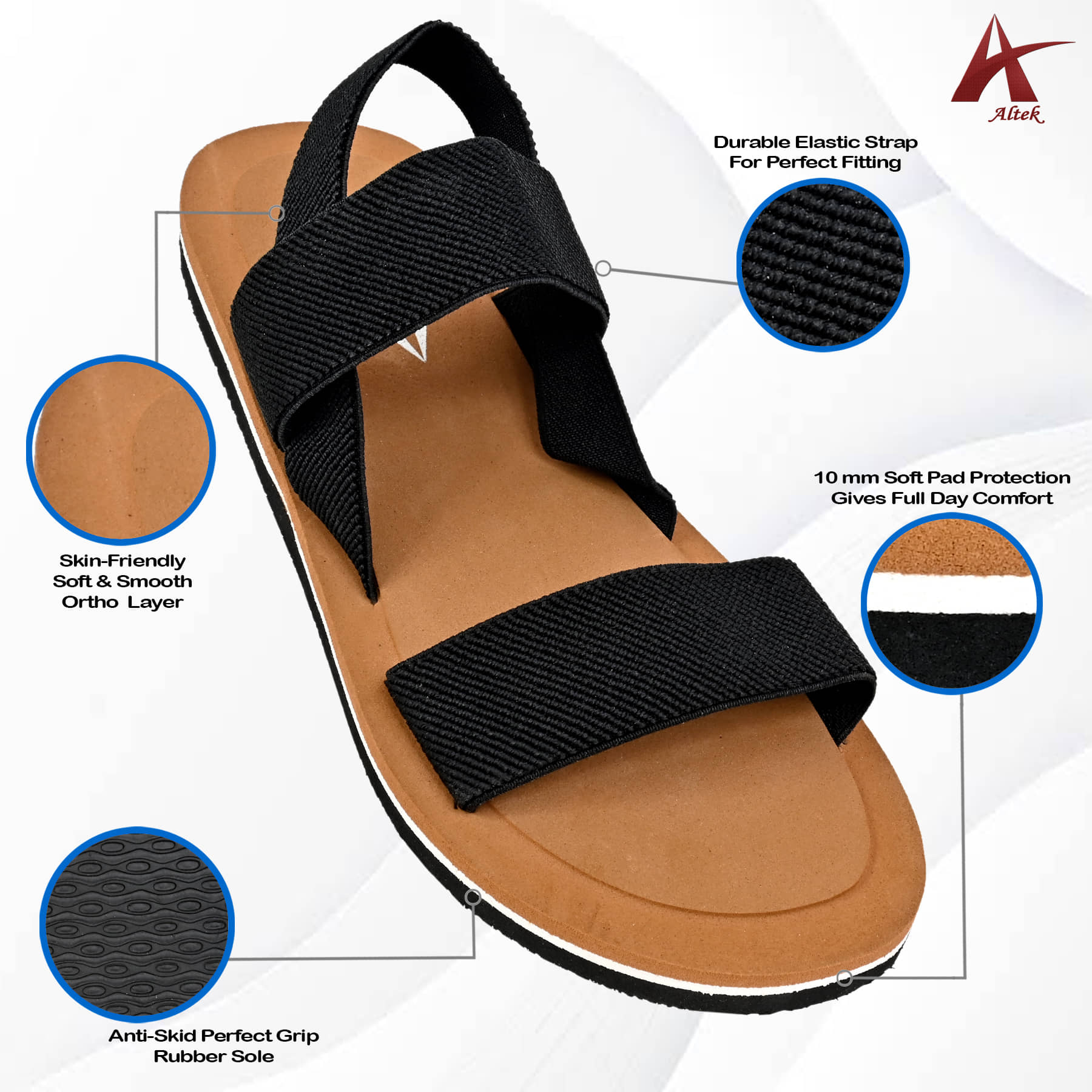 Altek - Tan Men's Floater Sandals