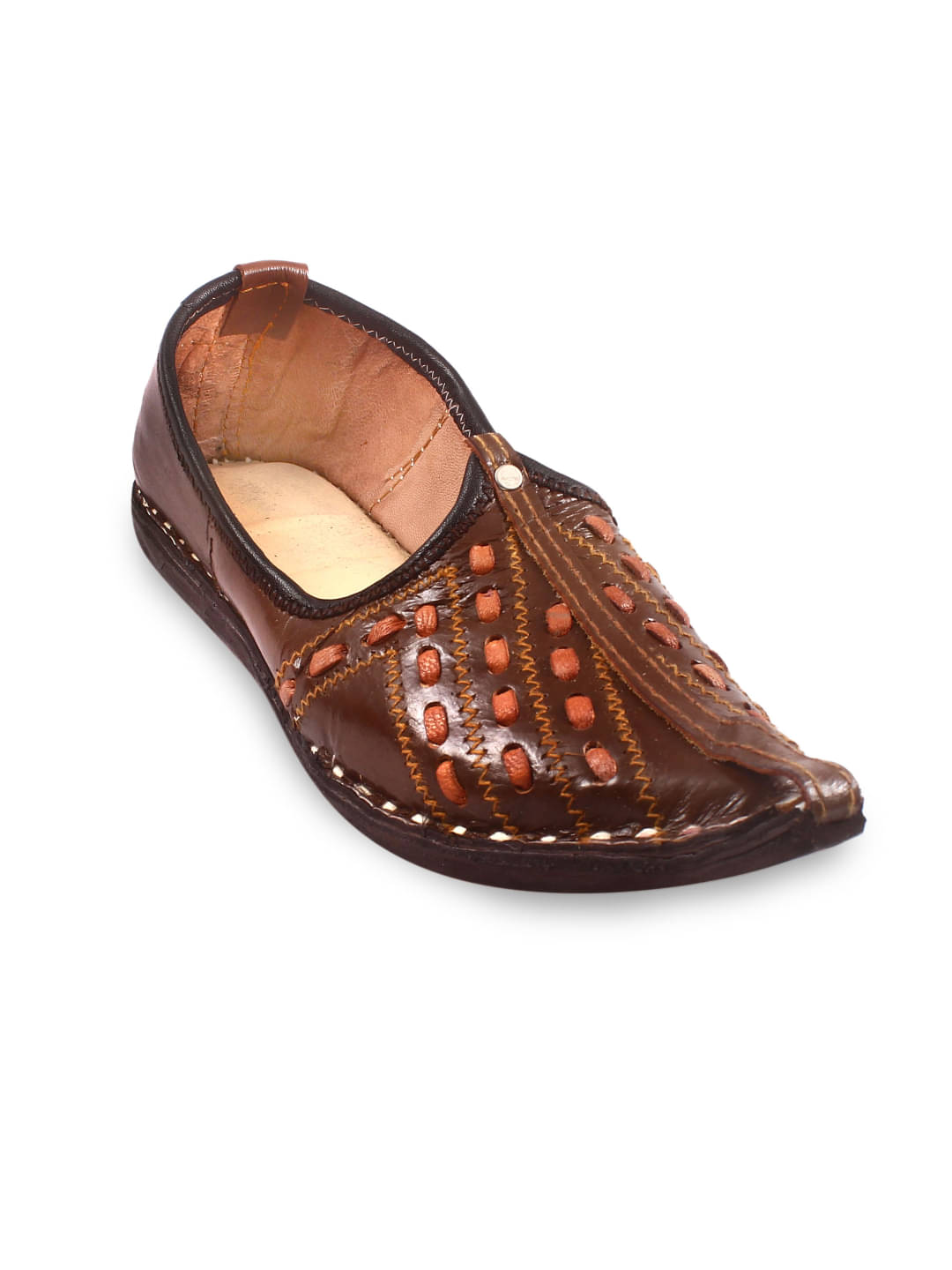     			Anjaneya Creations Brown Men's Mojaris