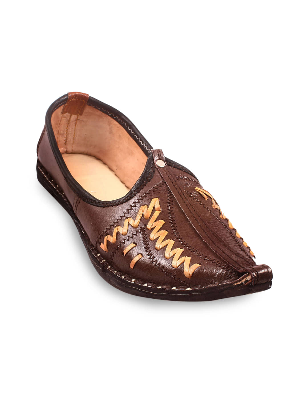Anjaneya Creations Brown Men's Mojaris - Ethnic Shoes | Buy online on ZillyBuy