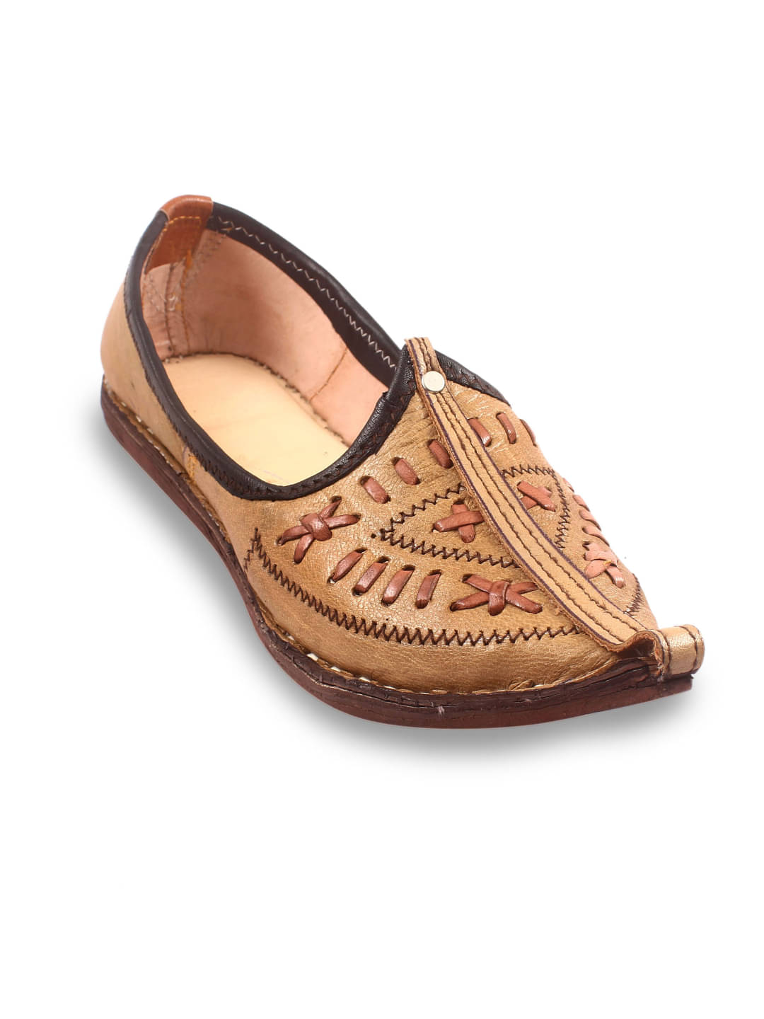     			Anjaneya Creations Tan Men's Mojaris