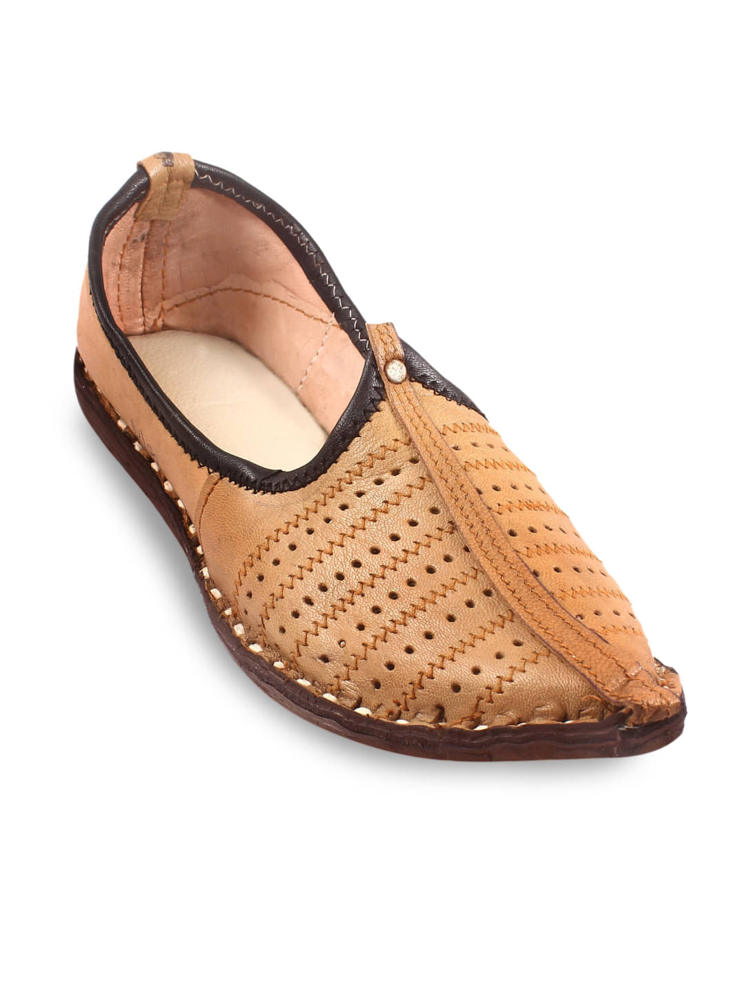     			Anjaneya Creations Tan Men's Mojaris