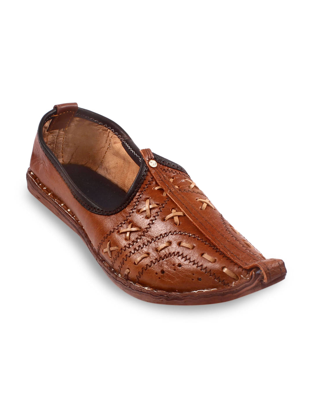     			Anjaneya Creations Tan Men's Mojaris
