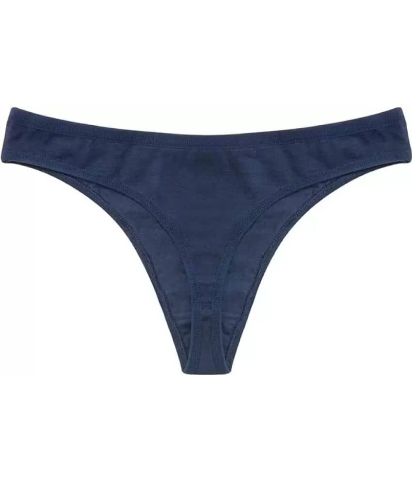 Bebron Pack of 1 Cotton Lycra Thongs For Women ( Multicolor15 )