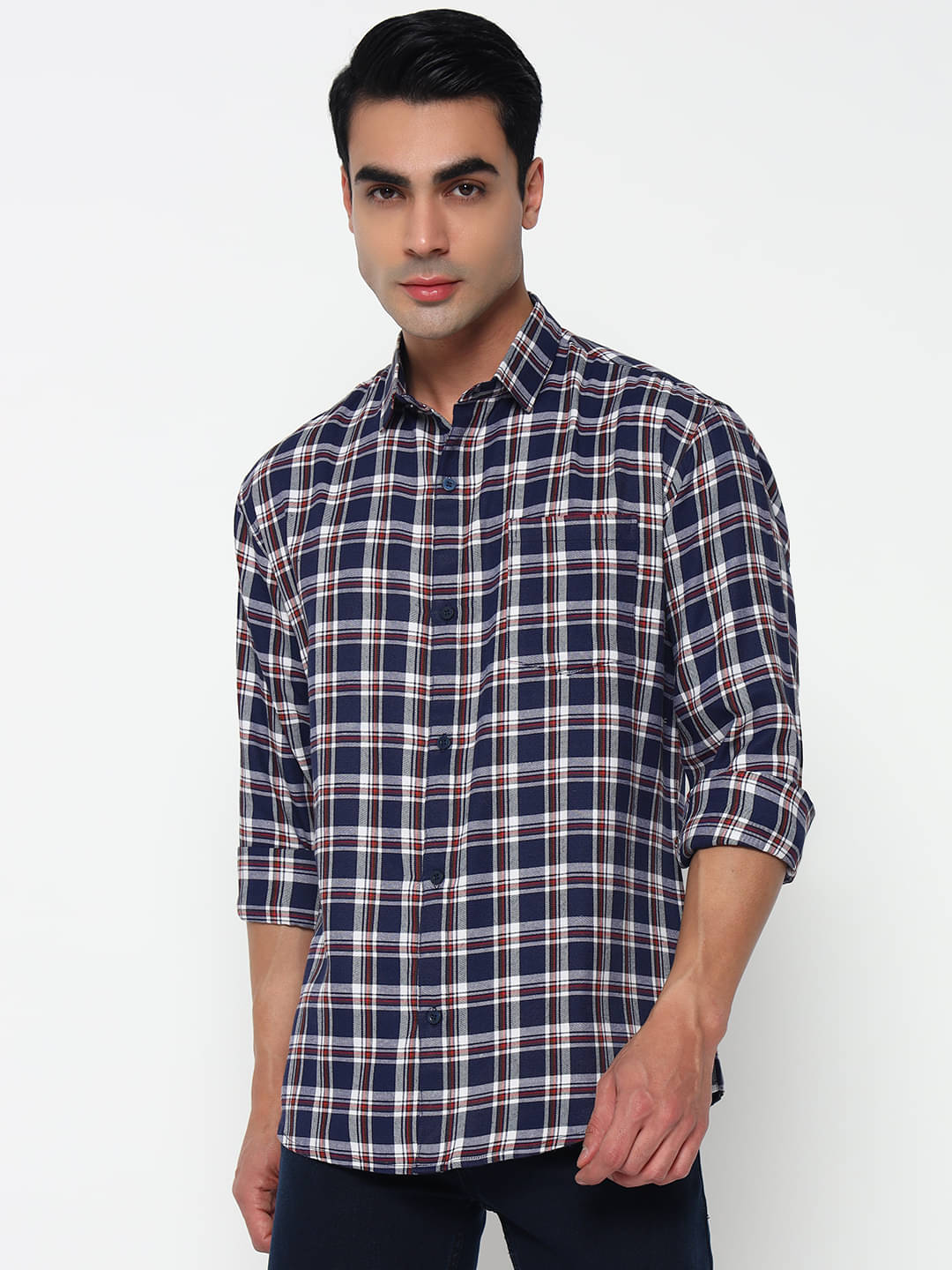     			Buscott Cotton Blend Regular Fit Full Sleeves Men's Formal Shirt - White ( Pack of 1 )