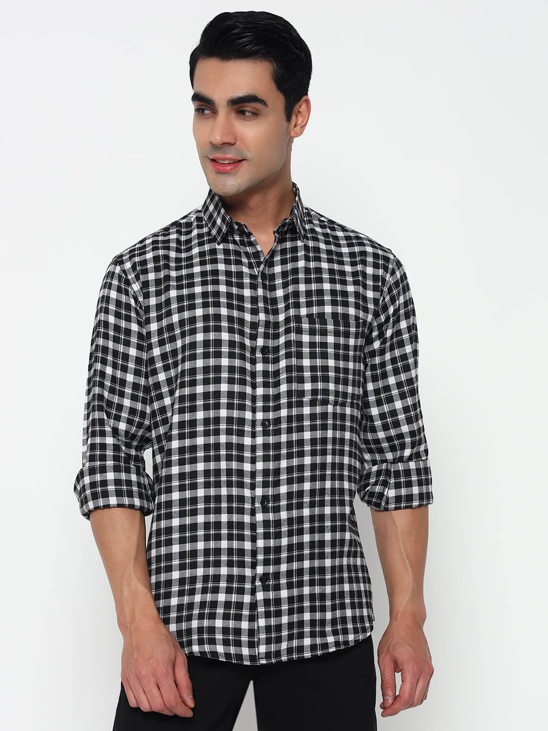 Buscott Cotton Blend Regular Fit Full Sleeves Men's Formal Shirt - Black ( Pack of 1 ) Buscott Cotton Blend Regular Fit Full Sleeves Men's Formal Shirt - Black ( Pack of 1 )
