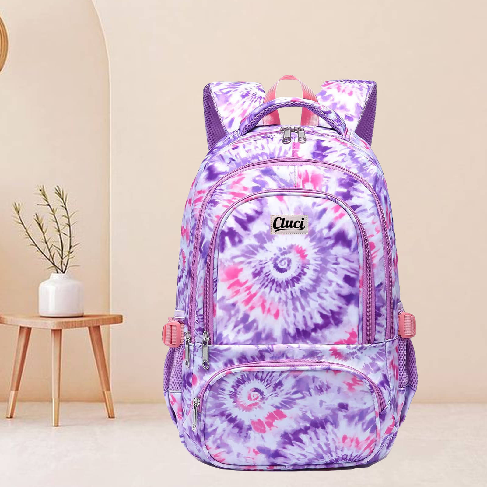     			CLUCI 35 Ltrs Polyester Backpack *For Boys & Girls ( Purple )