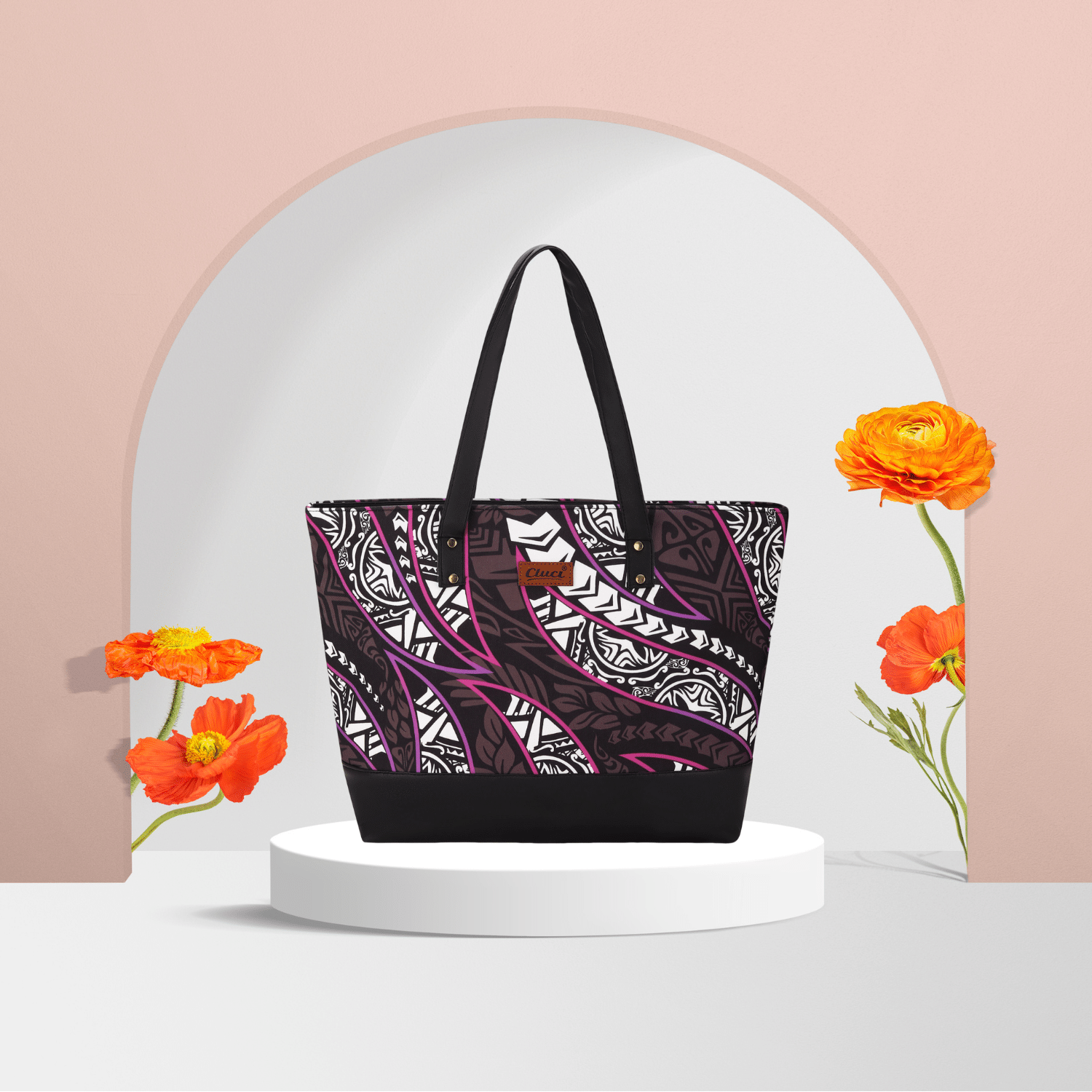     			CLUCI Tote Bag Fabric Set of 1 ( Purple )