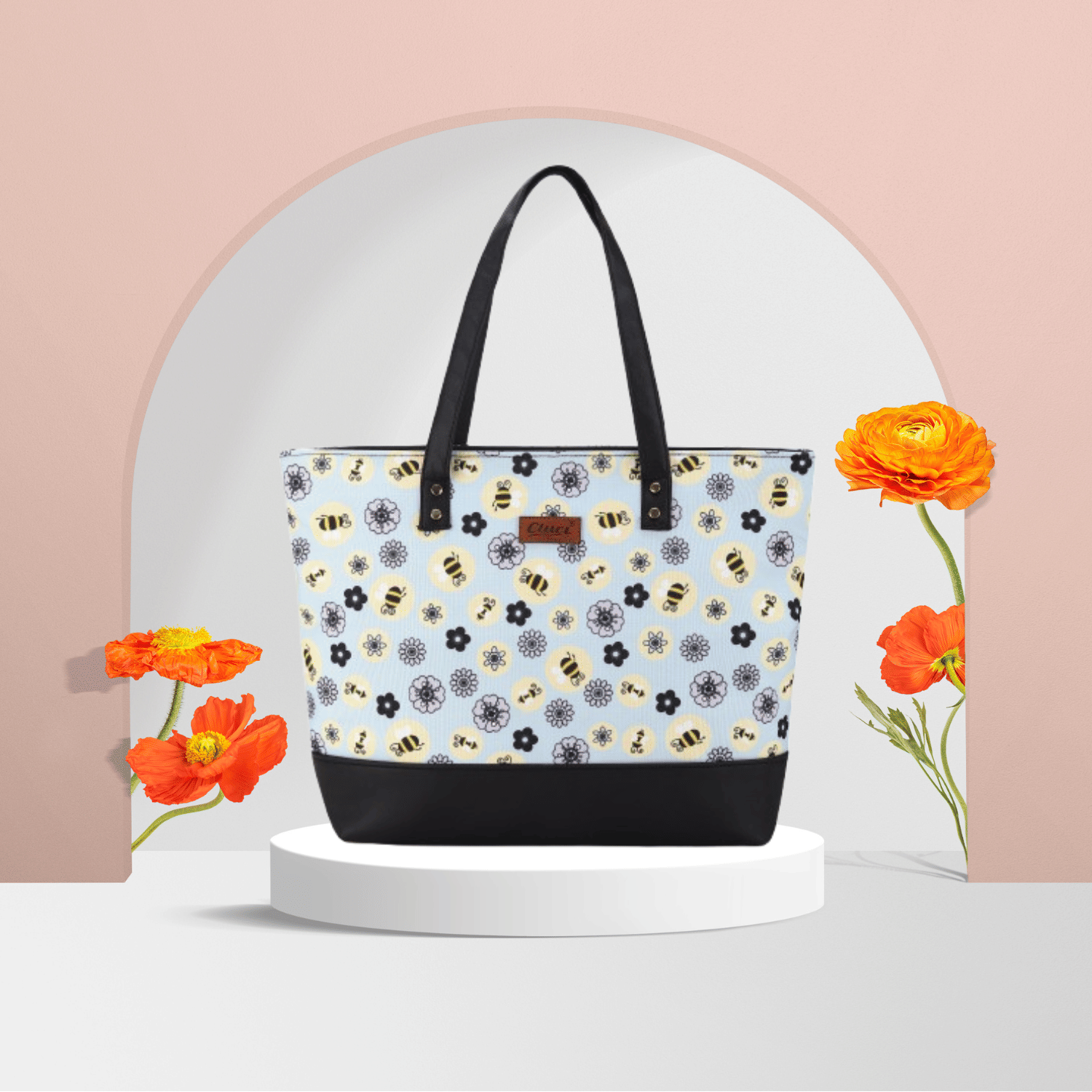     			CLUCI Tote Bag Fabric Set of 1 ( Light Blue )