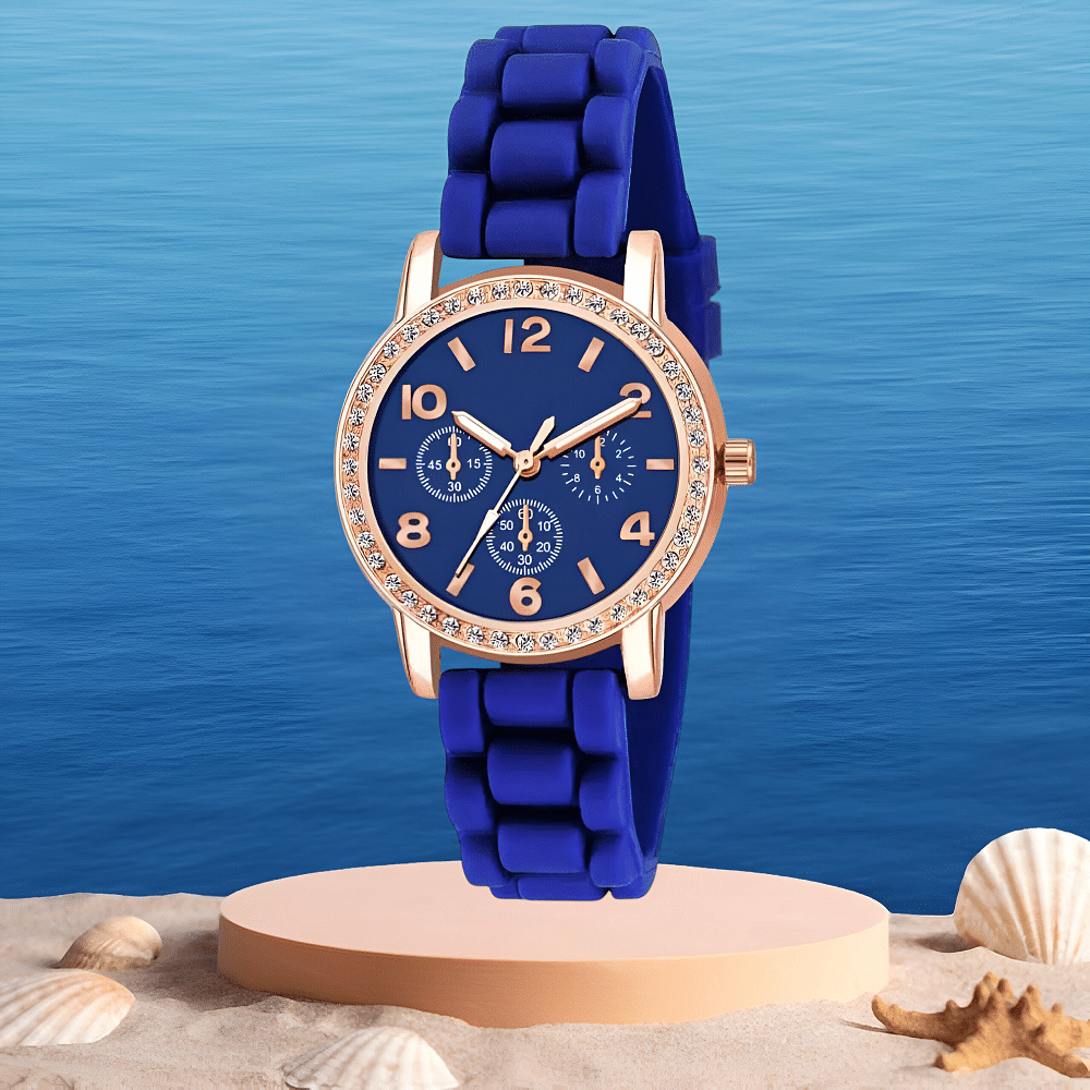     			DECLASSE Blue Silicon Analog Womens Watch