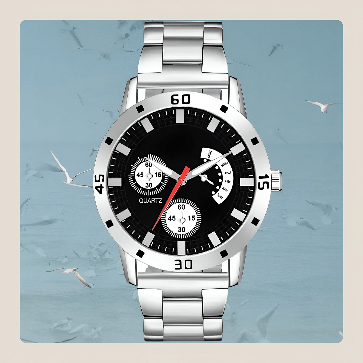     			DECLASSE Silver Metal Analog Men's Watch