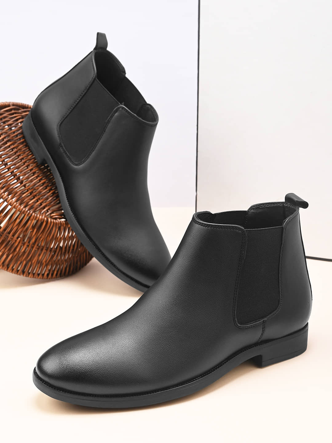 Fentacia Black Men's Chelsea Boots