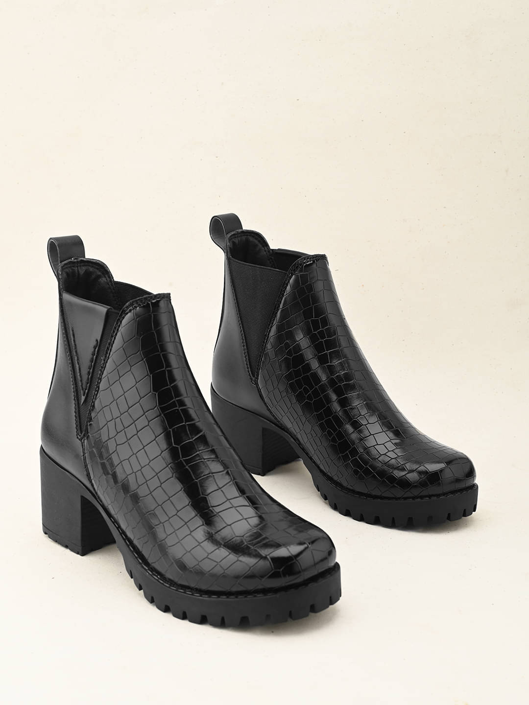 Fentacia Black Women's Ankle Length Boots Fentacia Black Women's Ankle Length Boots