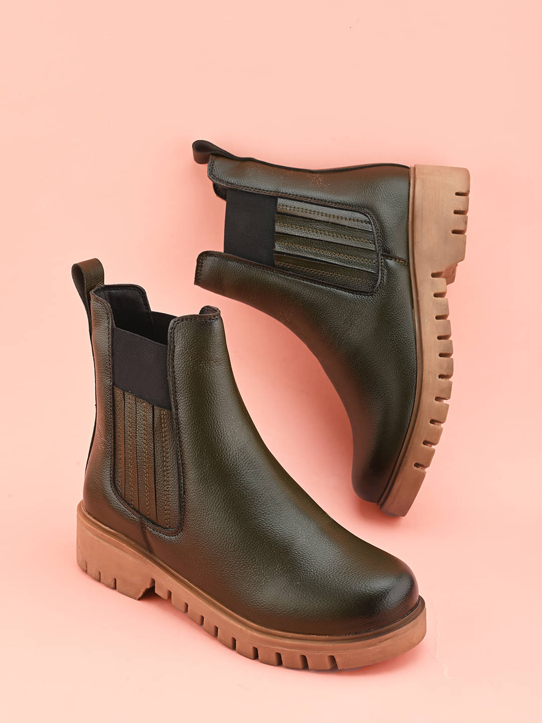     			Fentacia Olive Women's Ankle Length Boots