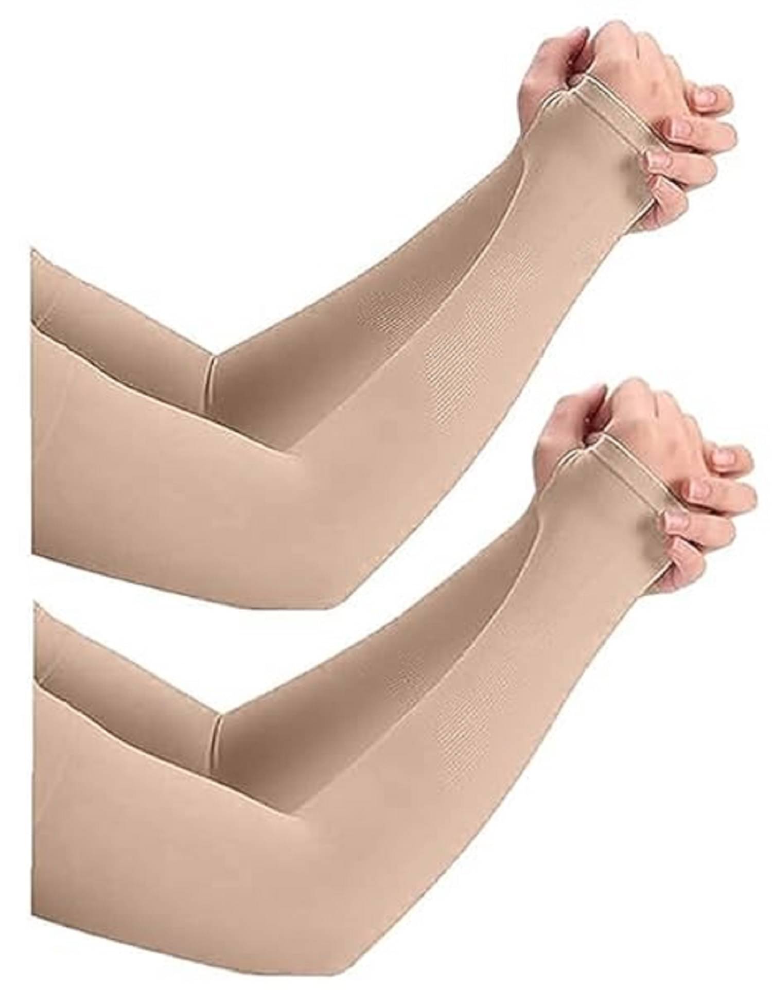 Gjshop Beige Solid Riding Sleeves ( Set of 2 )     			Gjshop Beige Solid Riding Sleeves ( Set of 2 )