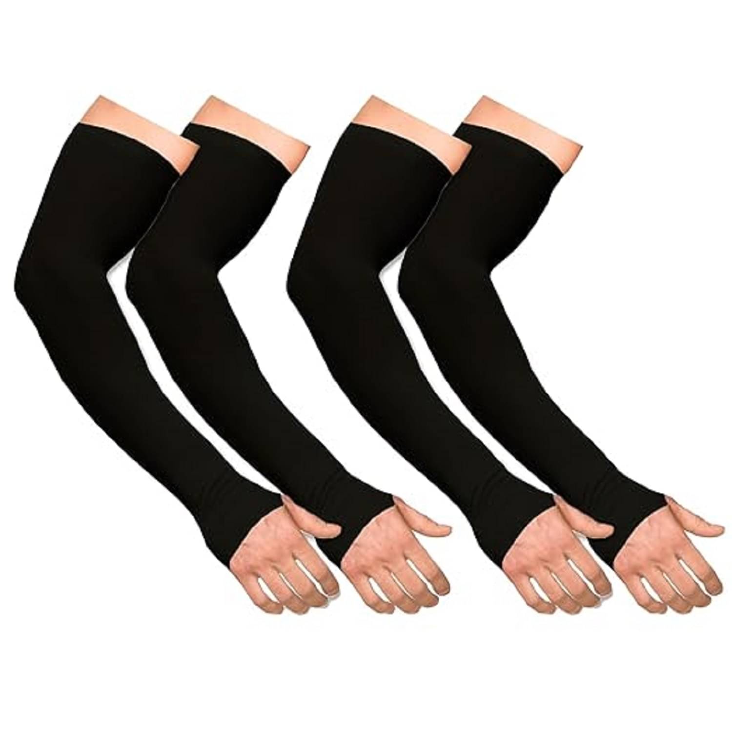 Gjshop Black Solid Riding Sleeves ( Set of 2 ) Gjshop Black Solid Riding Sleeves ( Set of 2 )