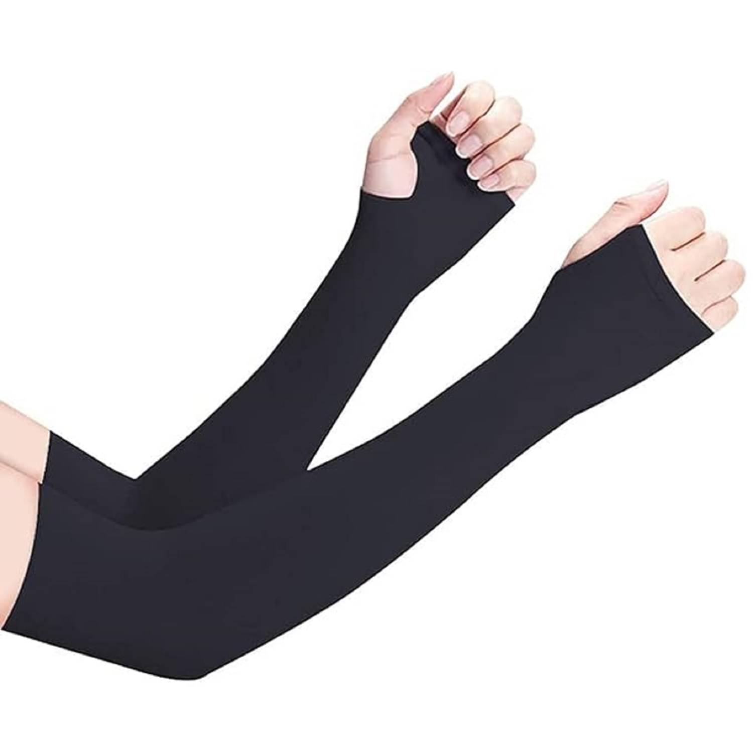 Gjshop Black Solid Riding Sleeves ( Single Set ) Gjshop Black Solid Riding Sleeves ( Single Set )