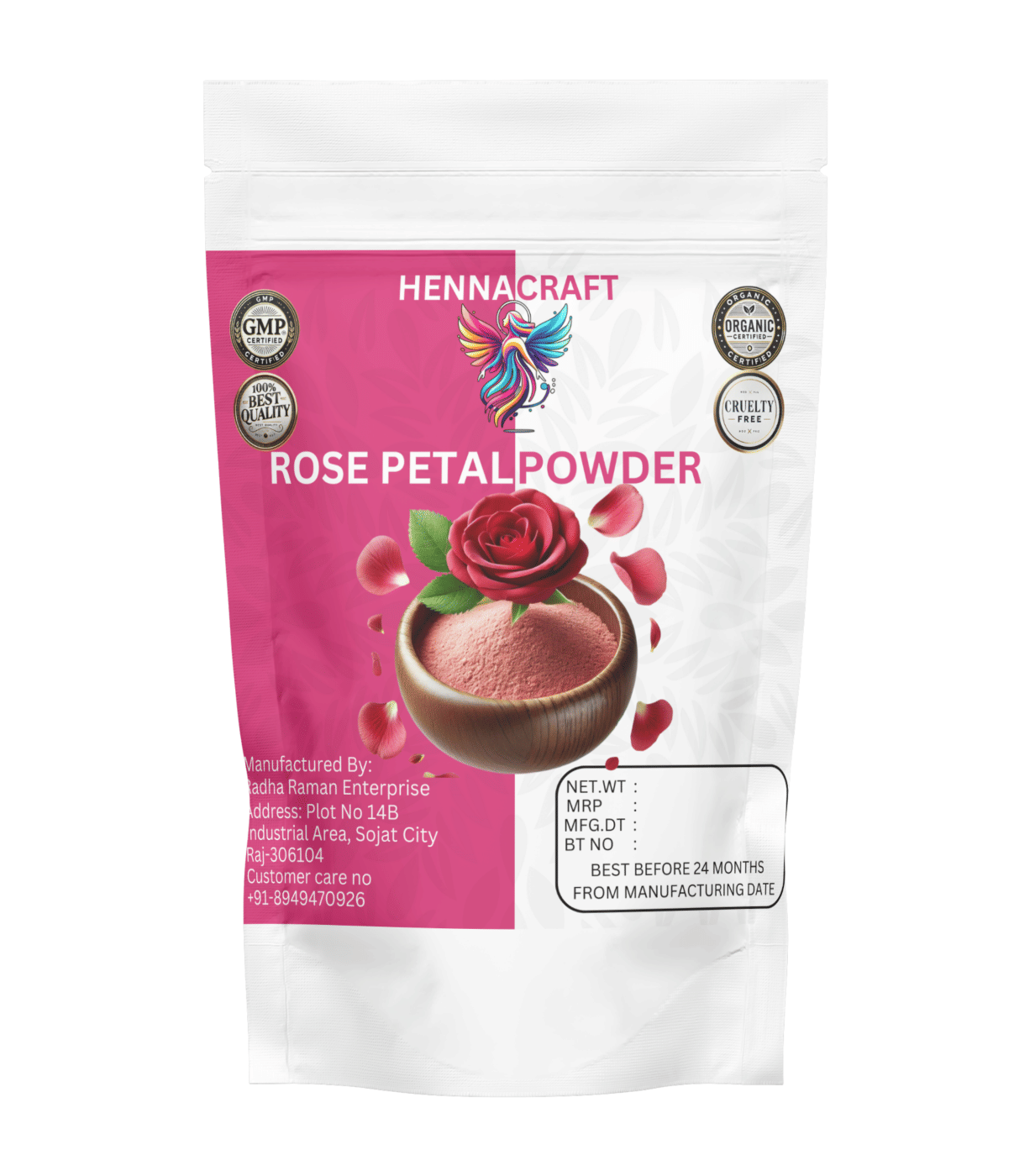Henna craft Rose Petal Powder  hair care  face Deep Conditioner 100 g     			Henna craft Rose Petal Powder  hair care  face Deep Conditioner 100 g