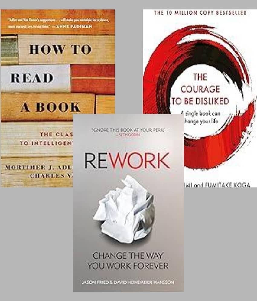 How to Read a Book + Rework + The Courage To Be Disliked - Stationery | Buy online on ZillyBuy