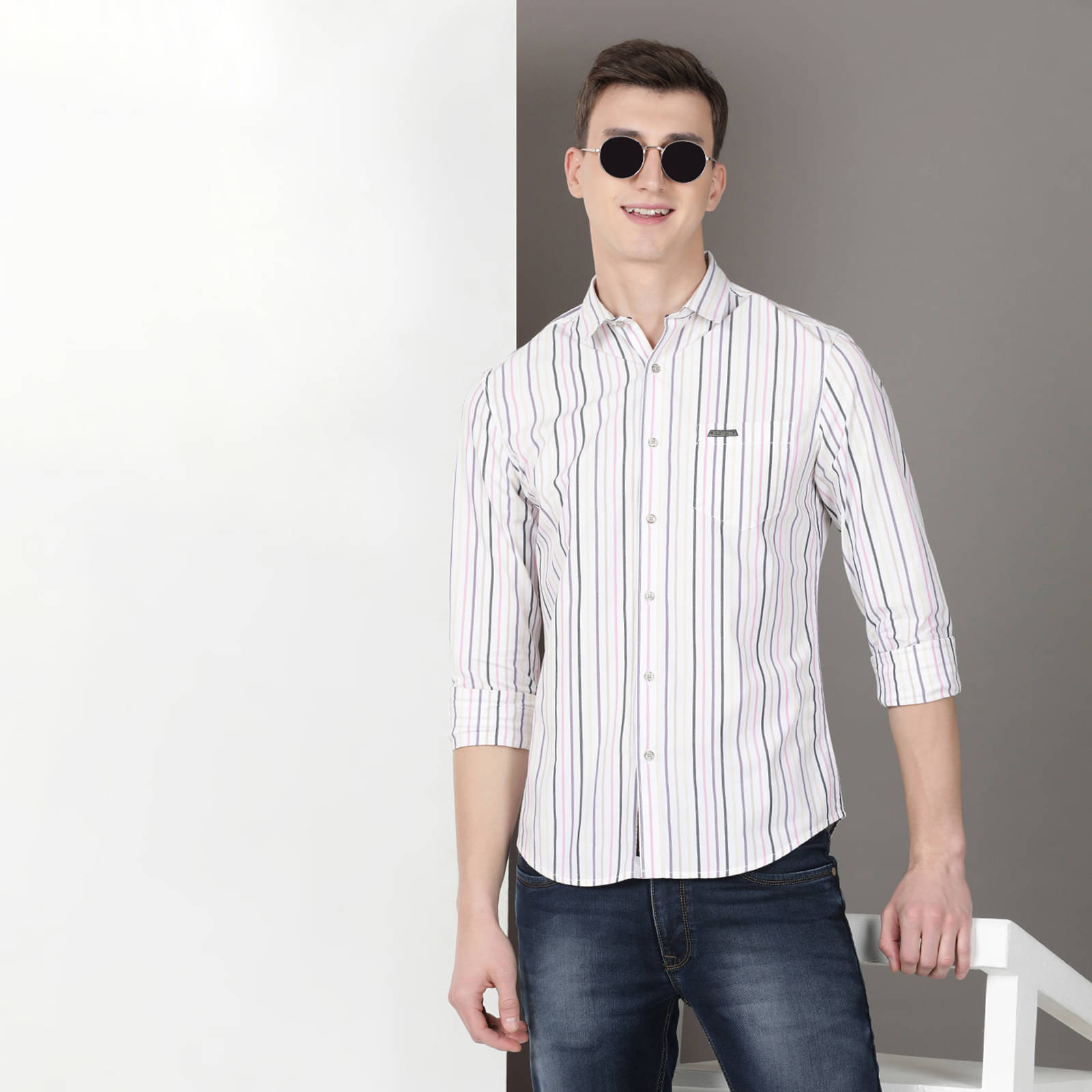 INDOCOTTON 100% Cotton Slim Fit Solids Full Sleeves Men's Casual Shirt - Pink ( Pack of 1 ) INDOCOTTON 100% Cotton Slim Fit Solids Full Sleeves Men's Casual Shirt - Pink ( Pack of 1 )