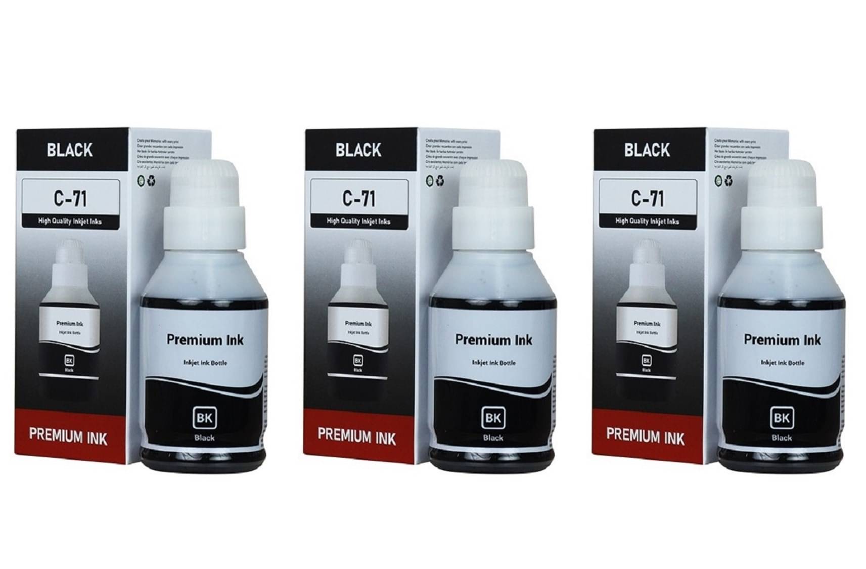     			KALAR 71 INK For G3060 Black Pack of 3 Cartridge for Inkjet Printers G1020 , G2020 , G2021 , G2060 , G3020 , G3021 , G3060